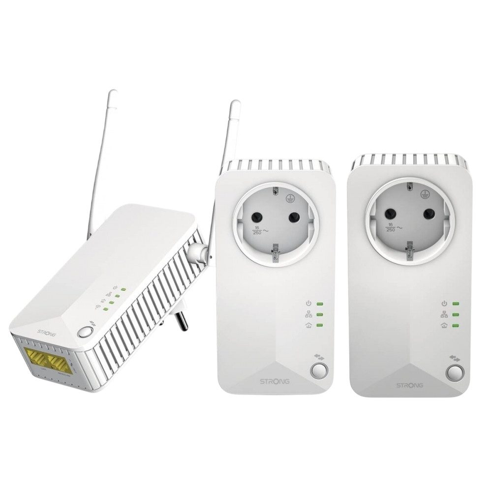 PLWF600TRIEUV2 - 2 Powerline 600 Mbps + WLAN Adapter - weiß WLAN-Router