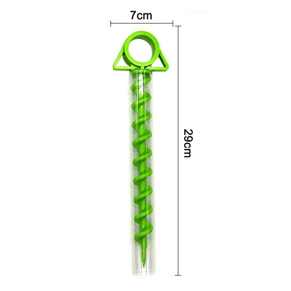 (4-St) Stahl-Heringe Grün Zelthering mit Gewinde robuste - und Lubgitsr Zeltheringe Seil-Halterung,