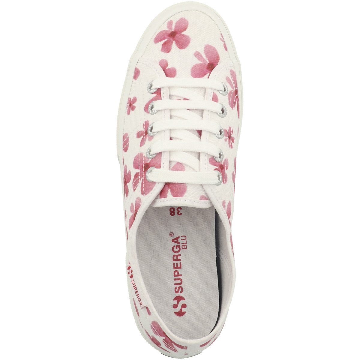 Superga 3750 Flower Print Leggera Damen Sneaker Turnschuhe, Sportschuhe, Freizeitschuhe, Halbschuhe, Schnürschuhe