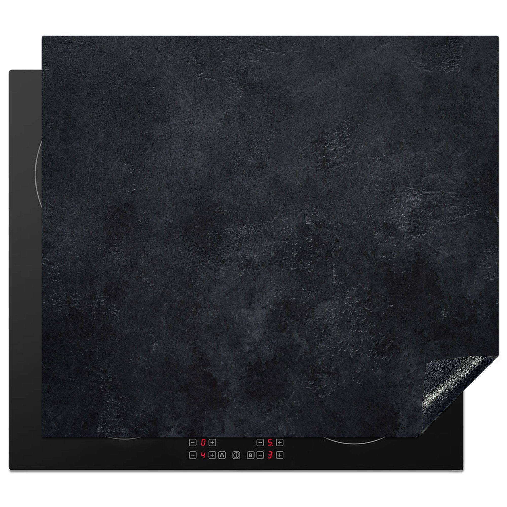 MuchoWow Herd-Abdeckplatte Beton - Induktionsschutz - Grau - Design - Abdeckplatte für Herd, Vinyl, (1 tlg), Cerankochfeld Abdeckung, Herd Abdeckplatten Vinyl, 58.3x51.3 cm