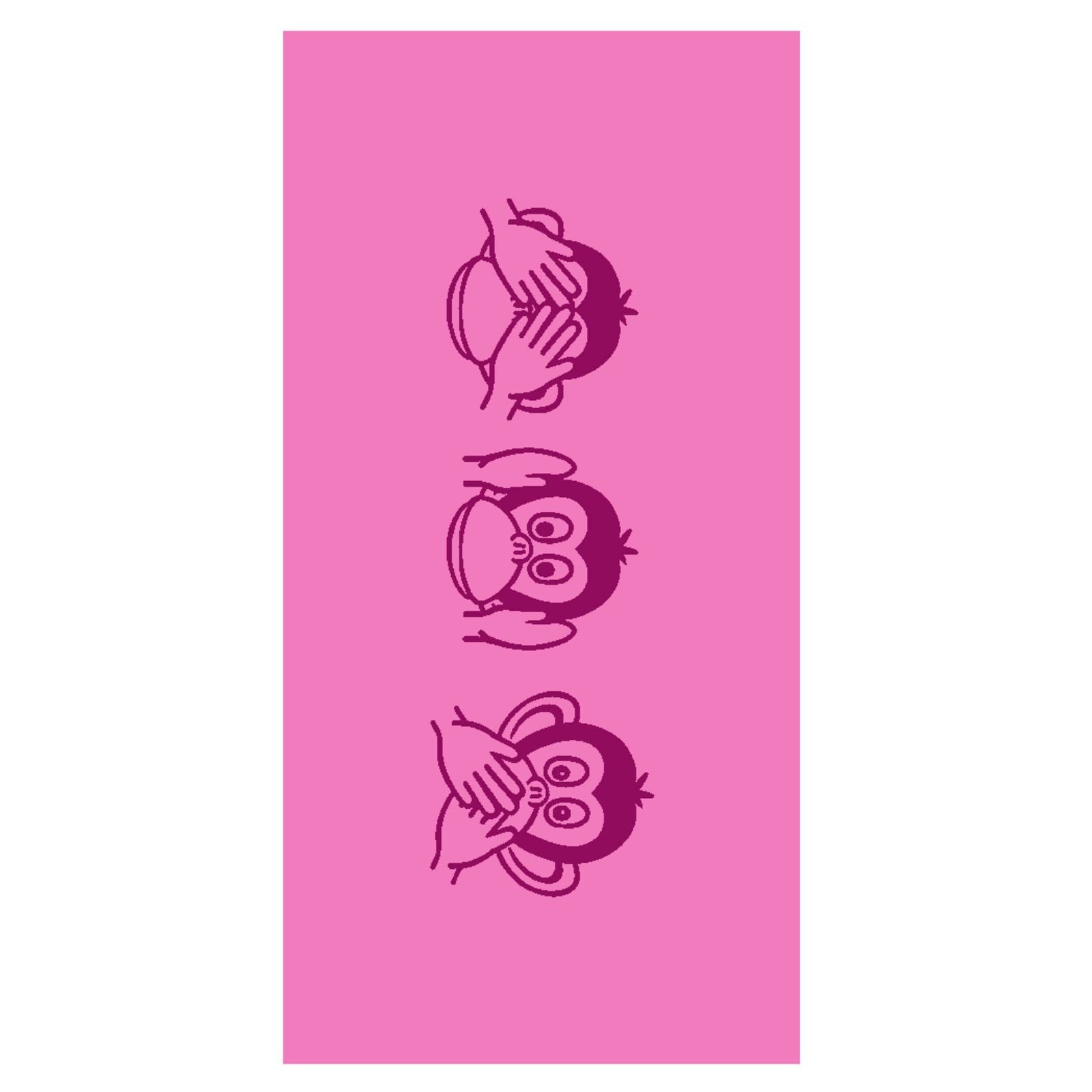 Depotex Strandtuch Monkey Pink, Jacquard-Walkfrottee (1-St), Strandlaken, Badetuch, Handtuch