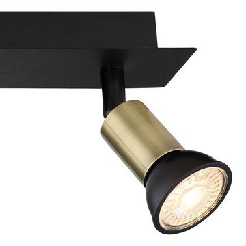 etc-shop LED Deckenspot, Leuchtmittel nicht inklusive, Deckenlampe Leuchte Spotlampe beweglich Wohnzimmerleuchte