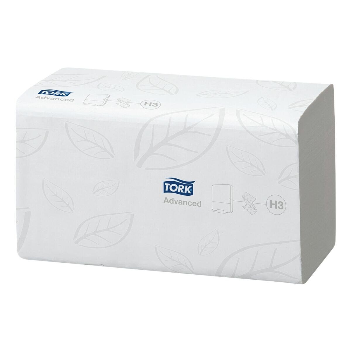 TORK Papierhandtuch Advanced, 2-lagig, Tissue mit Z-Falzung, hochweiß, 23x23 cm, 3750 Blatt