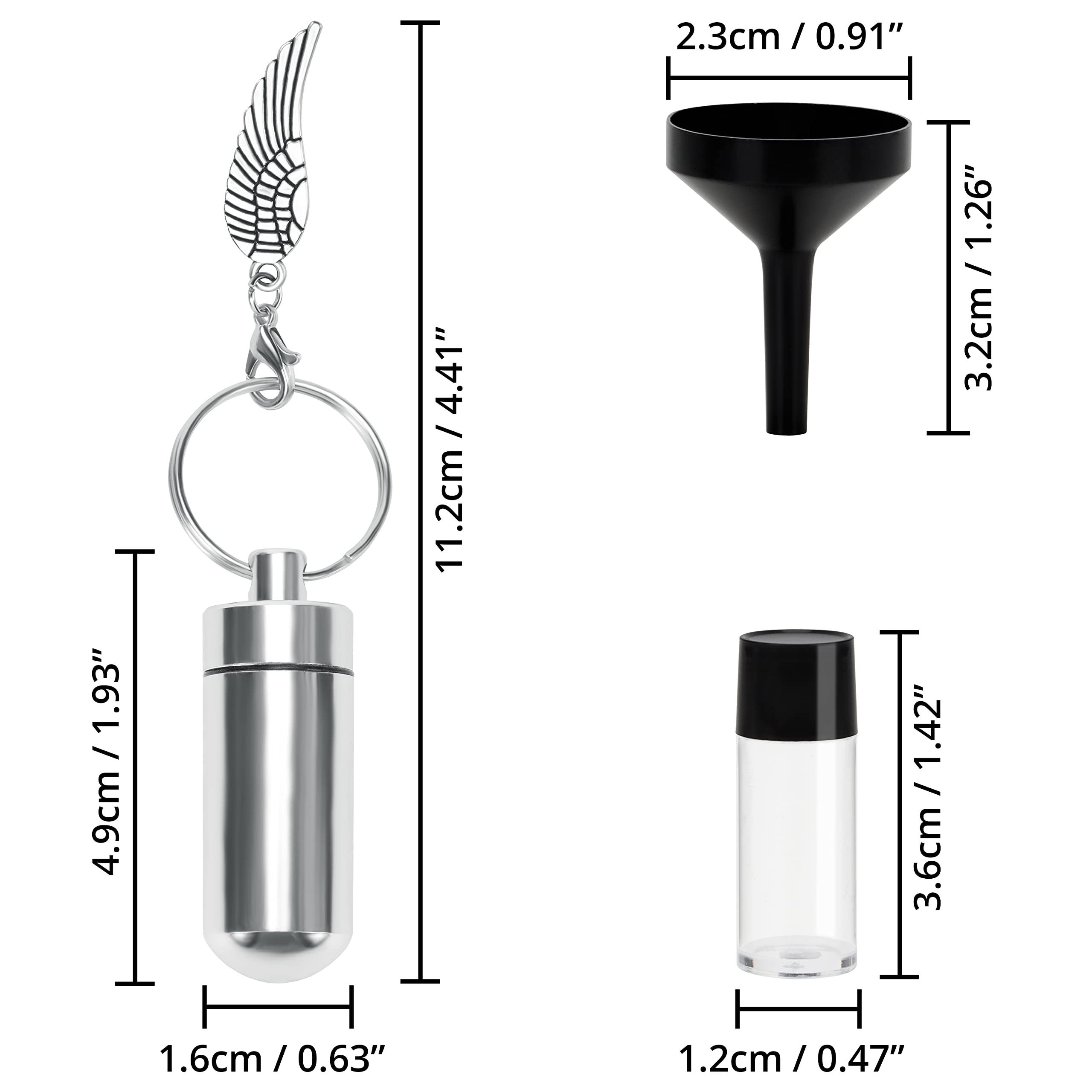 Belle Vous Schlüsselanhänger Silber Asche Anhänger - 4 Stück - 4,9 cm - Eng günstig online kaufen