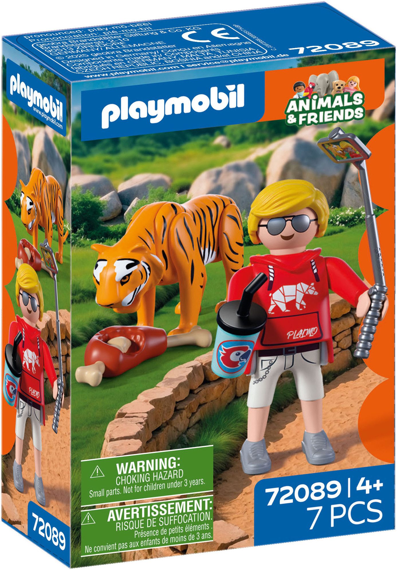 Playmobil® Zoo: Tiger und Besucher (72089), Animals & Friends Konstruktions-Spielset, (7 St), Made in Europe – Bild 4 von 5