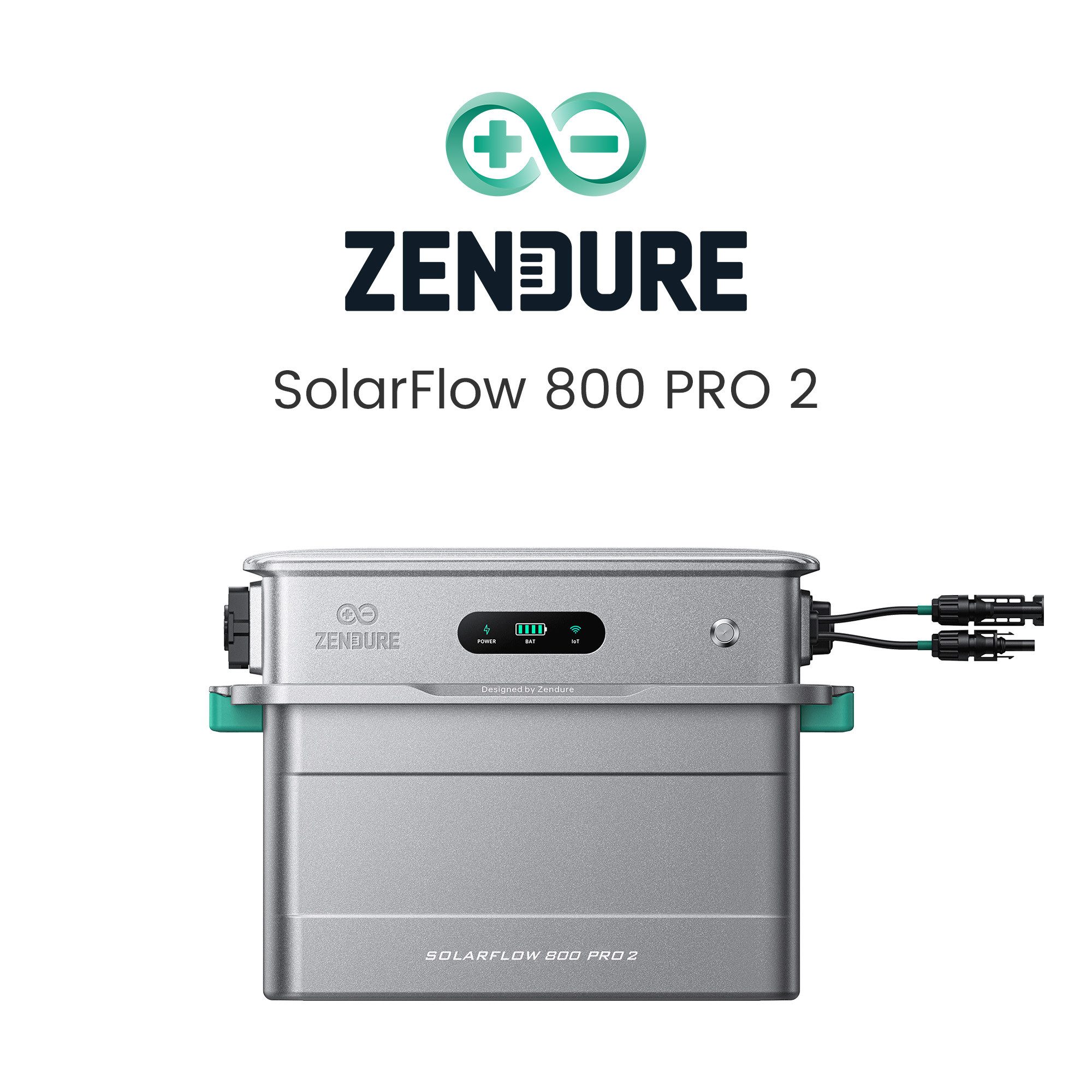 ZENDURE SuperCharged Balkonkraftwerk Zendure Solarflow 800 Pro 2, Solarspeicher 1,92kWh für Balkonkraftwerk, LiFePO4, (Zendure AB2000L (Optional)