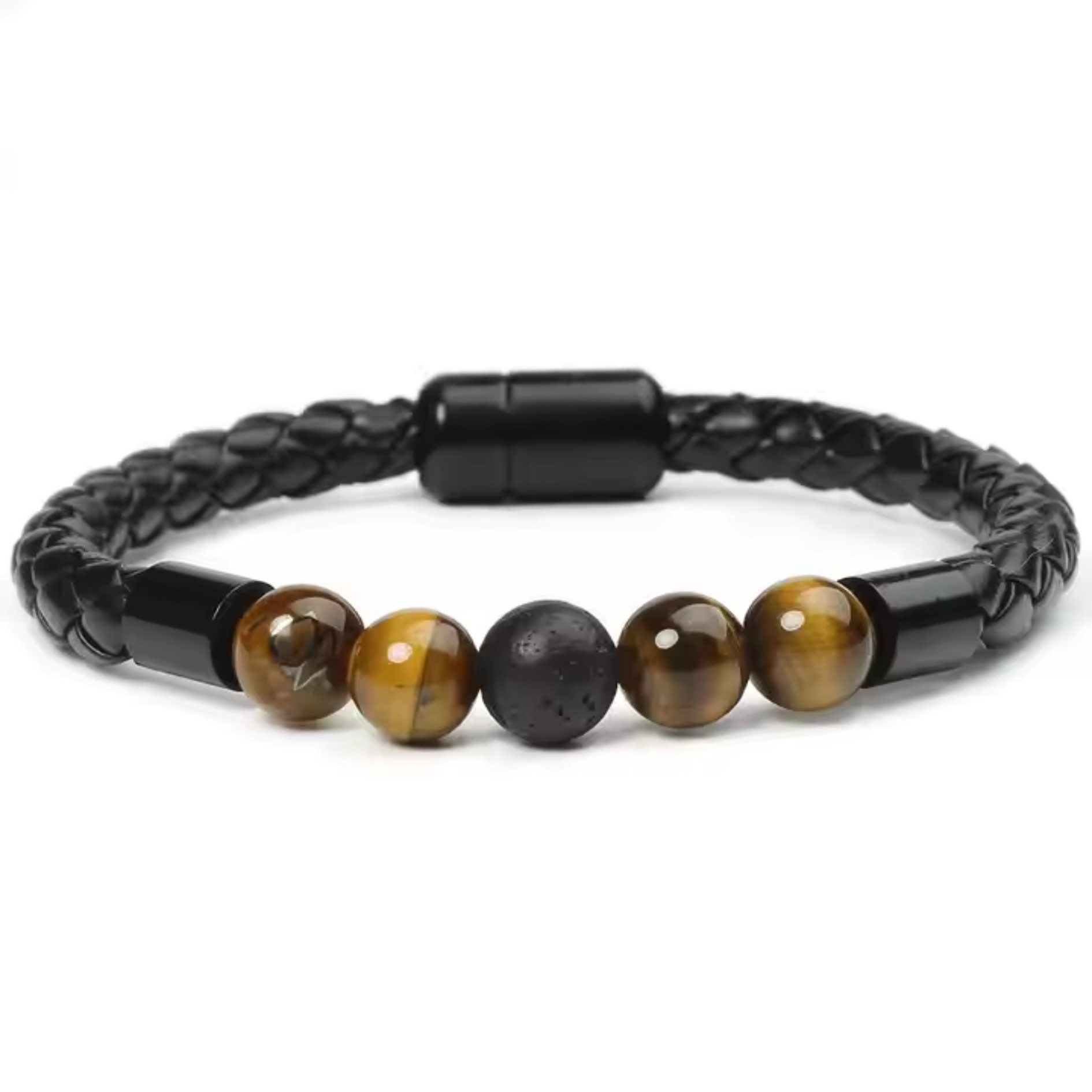 Ella Eisvogel Lederarmband Naturstein Armband Tigerauge günstig online kaufen