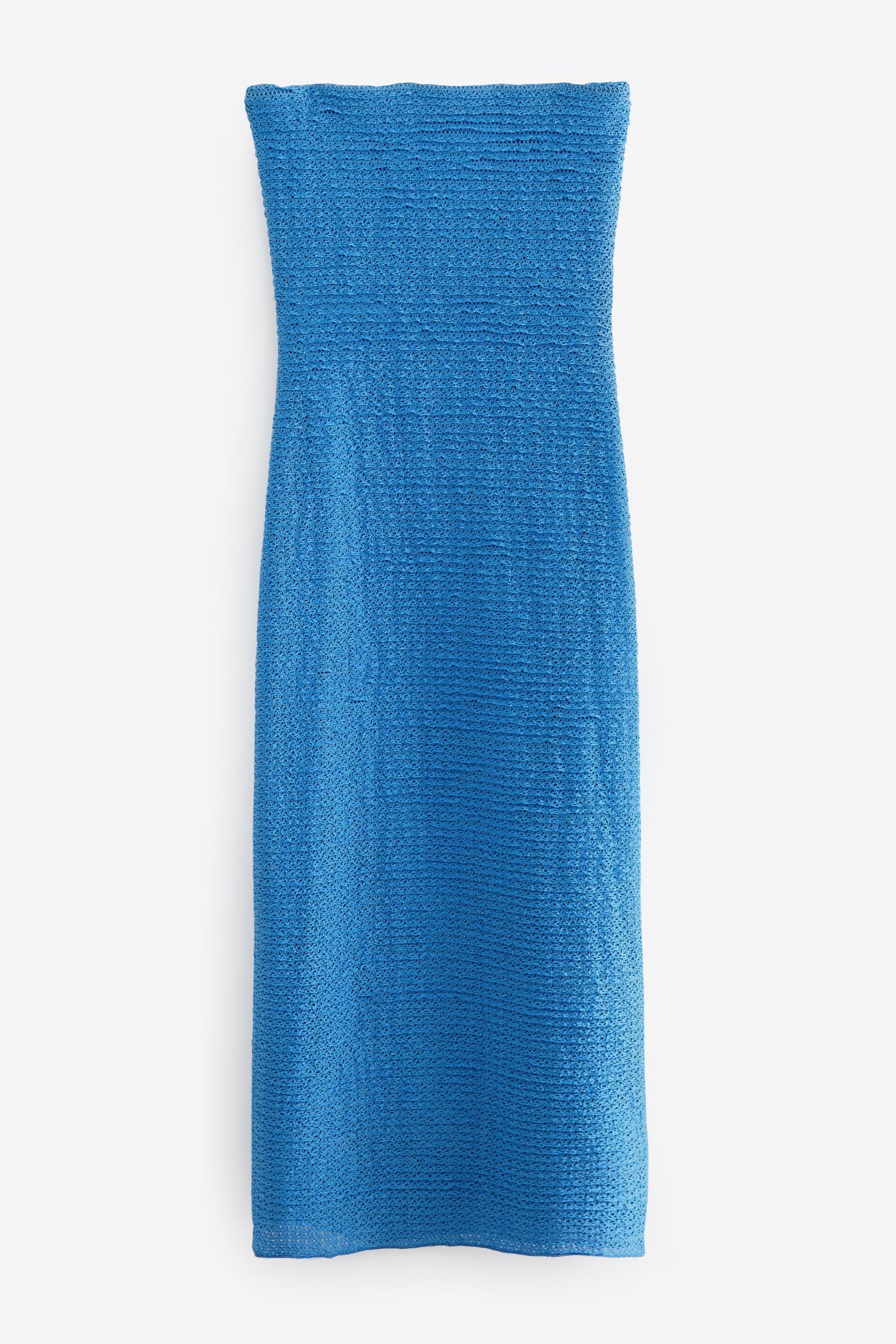 Bandeaukleid Strukturiertes Bandeau-Midikleid