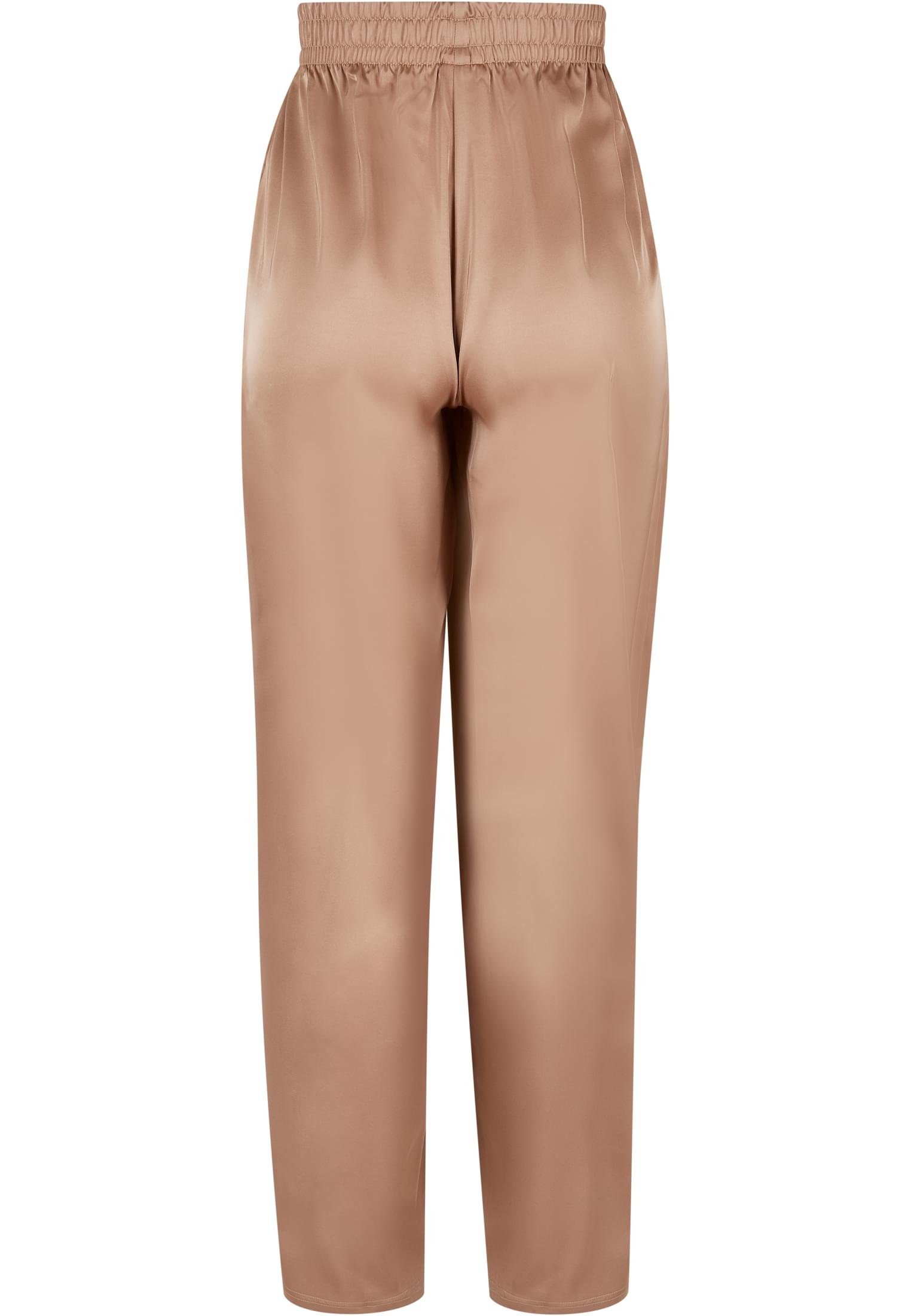 Stoffhose Wide Leg CLASSICS Satin (1-tlg) softtaupe Ladies Damen Pants URBAN