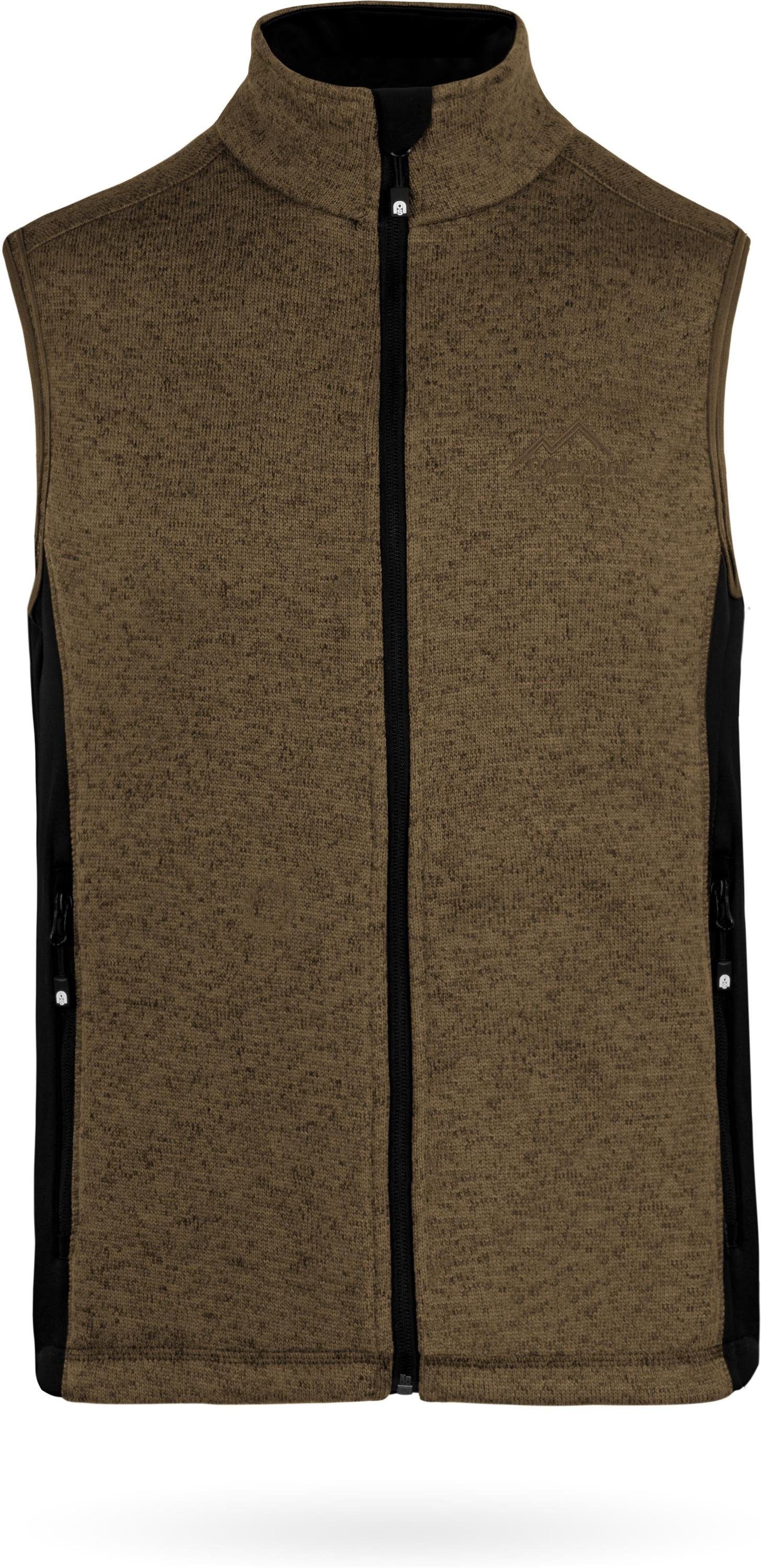 normani Fleeceweste Herren Strick-Fleeceweste Shamattawa Winterweste mit Seitentaschen und Neopren - Ärmellose Strickweste