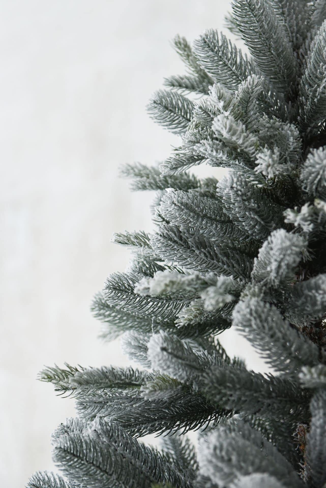 VIVANNO Künstlicher Weihnachtsbaum Polyethylen NORDMANN SNOW 150 Rund - Mit Schnee, 112x150 cm
