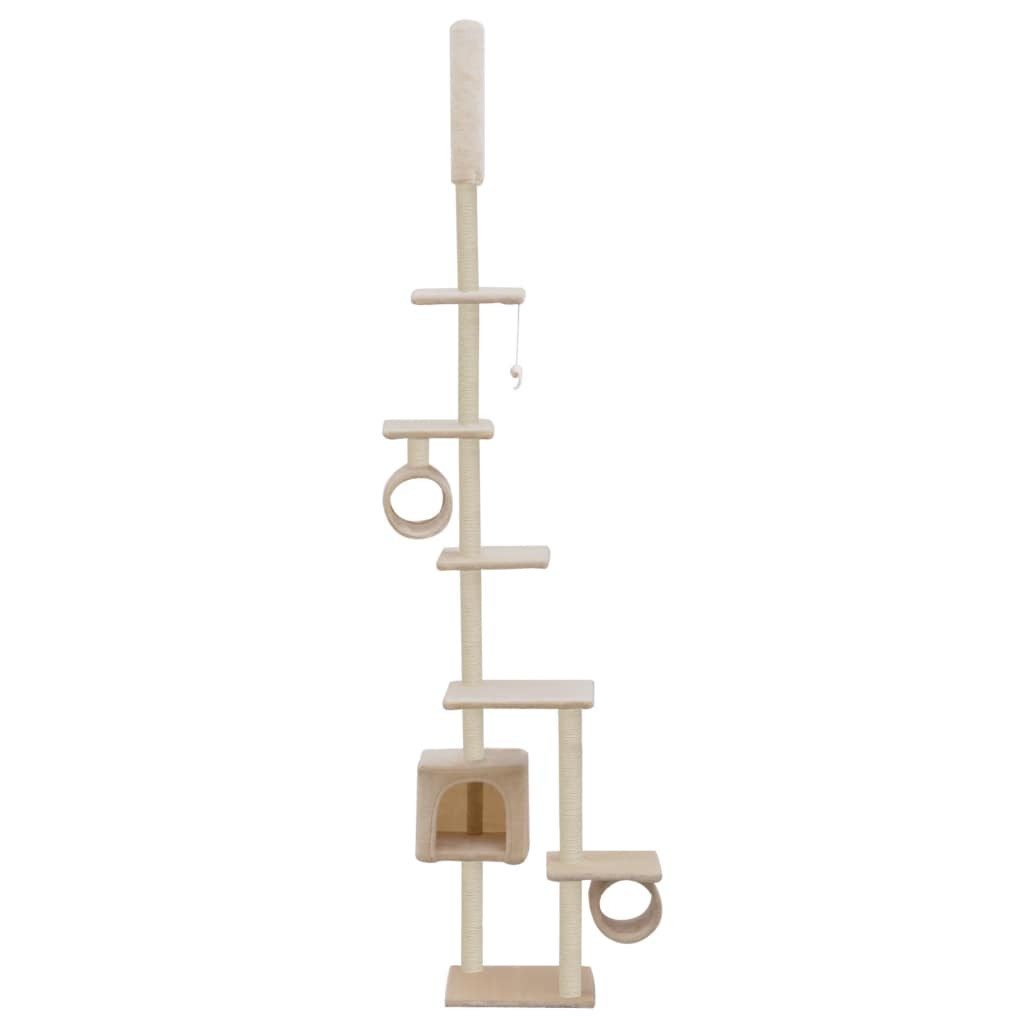 vidaXL Kratzbaum 260 cm Katzen-Kratzbaum mit Sisal-Kratzsäulen 260 cm Beige