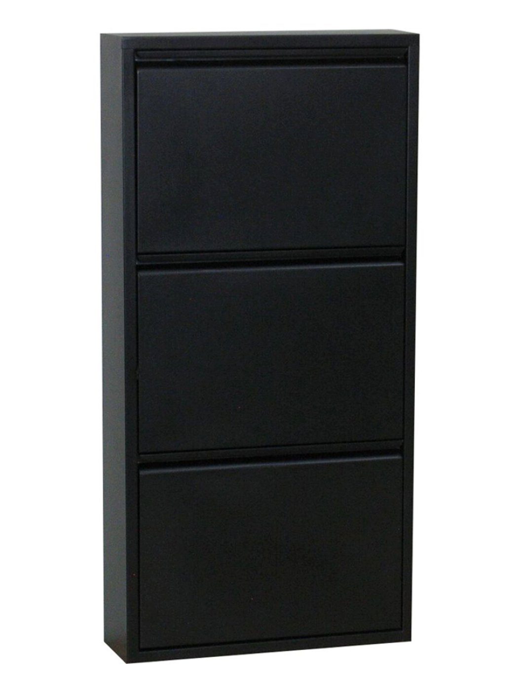 ebuy24 Schuhschrank Pisa Schuhschrank mit 3 Klappen/Türen in Metall sc
