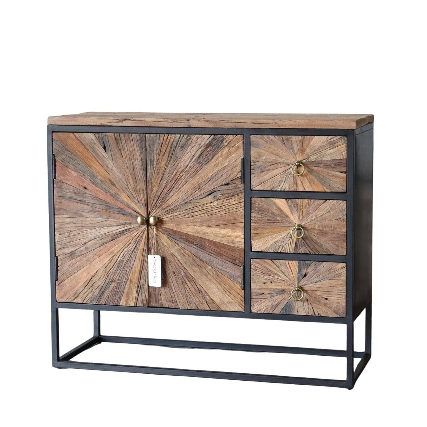 baario Kommode Kommode MERID Altholz, massiv recycelt Treibholz Industrial Style Design