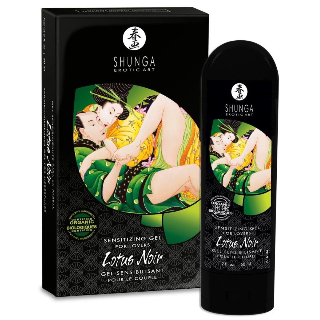 "Lotus SHUNGA auf Gleitgel Wasserbasis Luxuriöses Glycerin Noir" mit Gleitgel