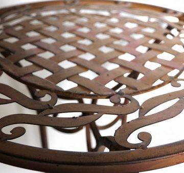 PassionMade Gartentisch Beistelltisch Tisch Metall Gartenmöbel Rostdeko 806 (1 Stück, 1 Tisch), wunderschöner Kaffeetisch - Rostoptik