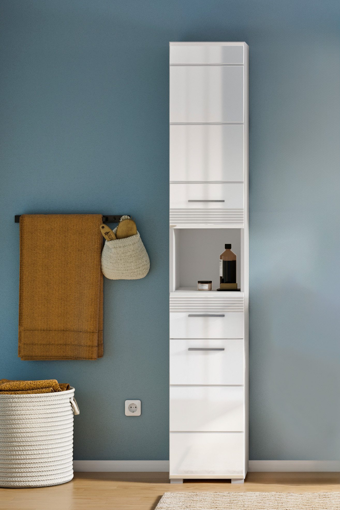 INOSIGN Hochschrank "Malmö, Breite 30 cm, 2 Türen, 1 Schubkasten, 1 offenes günstig online kaufen