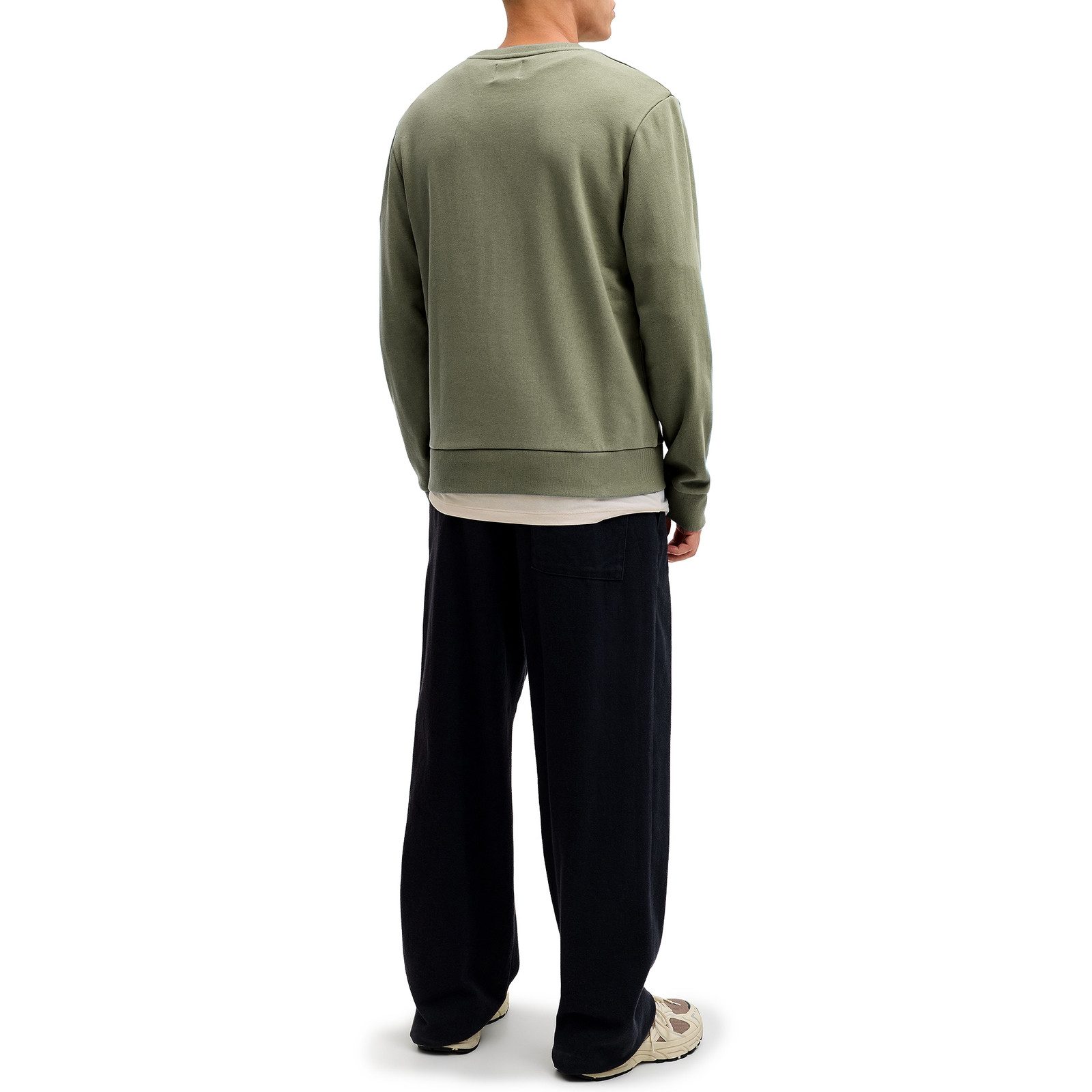 Jack & Jones Sweatshirt JJELOGO Sweat Crew Neck 2 Col mit geripptem Rundhalsausschnitt – Bild 4 von 4