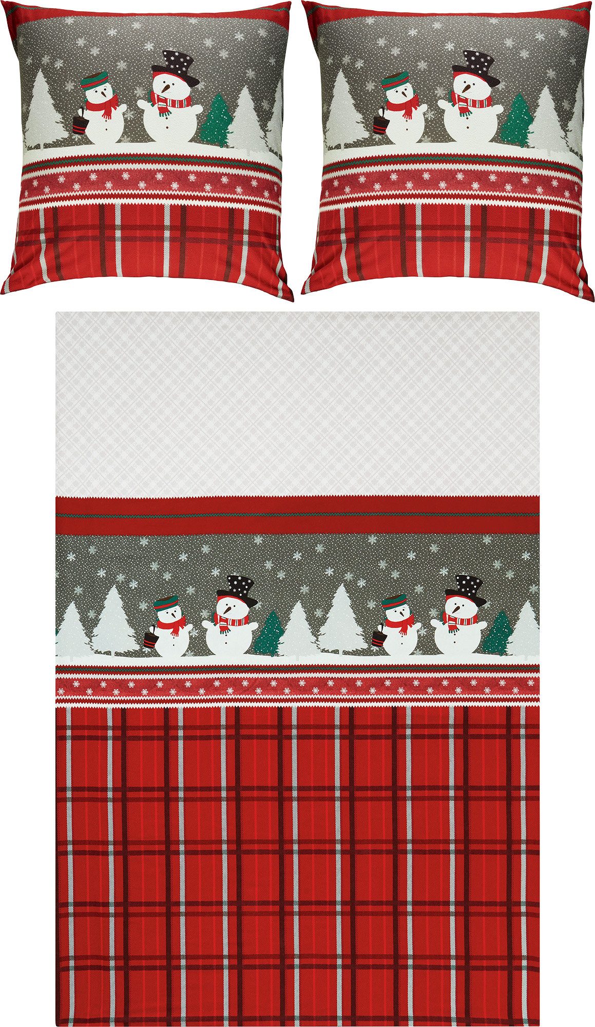 REDBEST Bettwäsche Bettwäsche, Biber, Karo günstig online kaufen