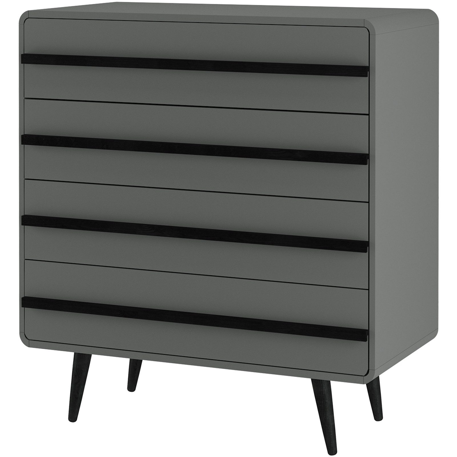 freiraum Kommode Oskar, in Grau - 80x88x39cm (BxHxT)