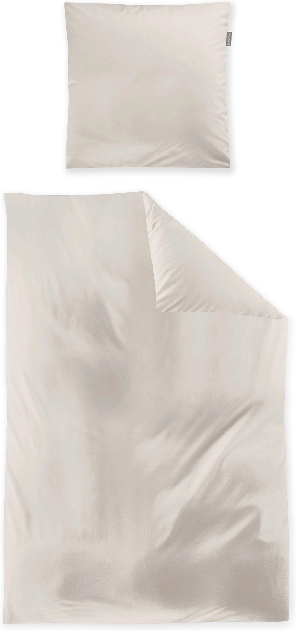 Irisette Bettwäsche Premium Satin Bettwäsche Paris, Mako-Satin, 2 teilig, hochwertige Uni Premium Bettwäsche mit Reißverschluss, 100% Baumwolle – Bild 2 von 5