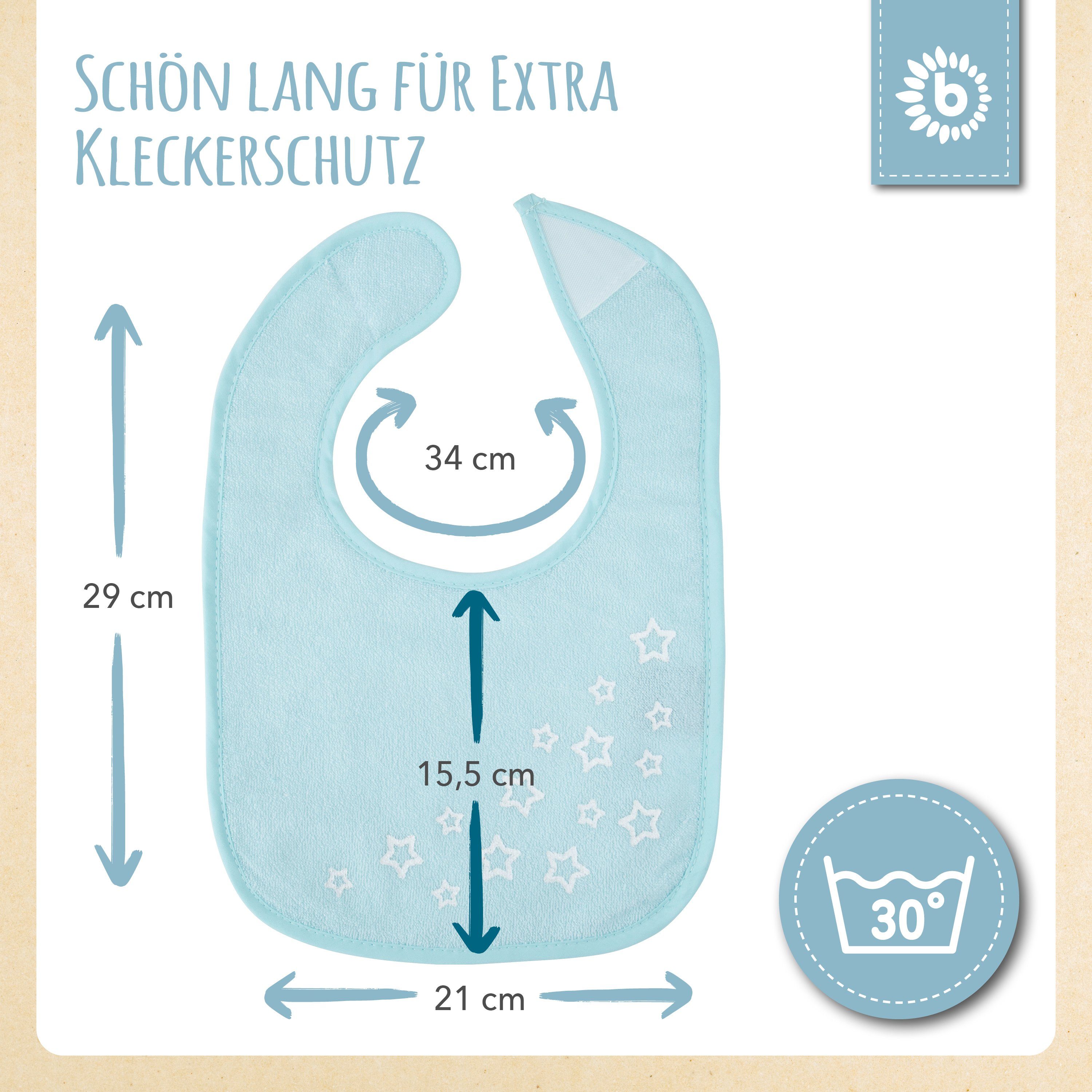 BIECO Lätzchen Bieco Baby Lätzchen 5er Pack Wasserdicht Schlabberlatz Sabberlätzchen – Bild 4 von 5