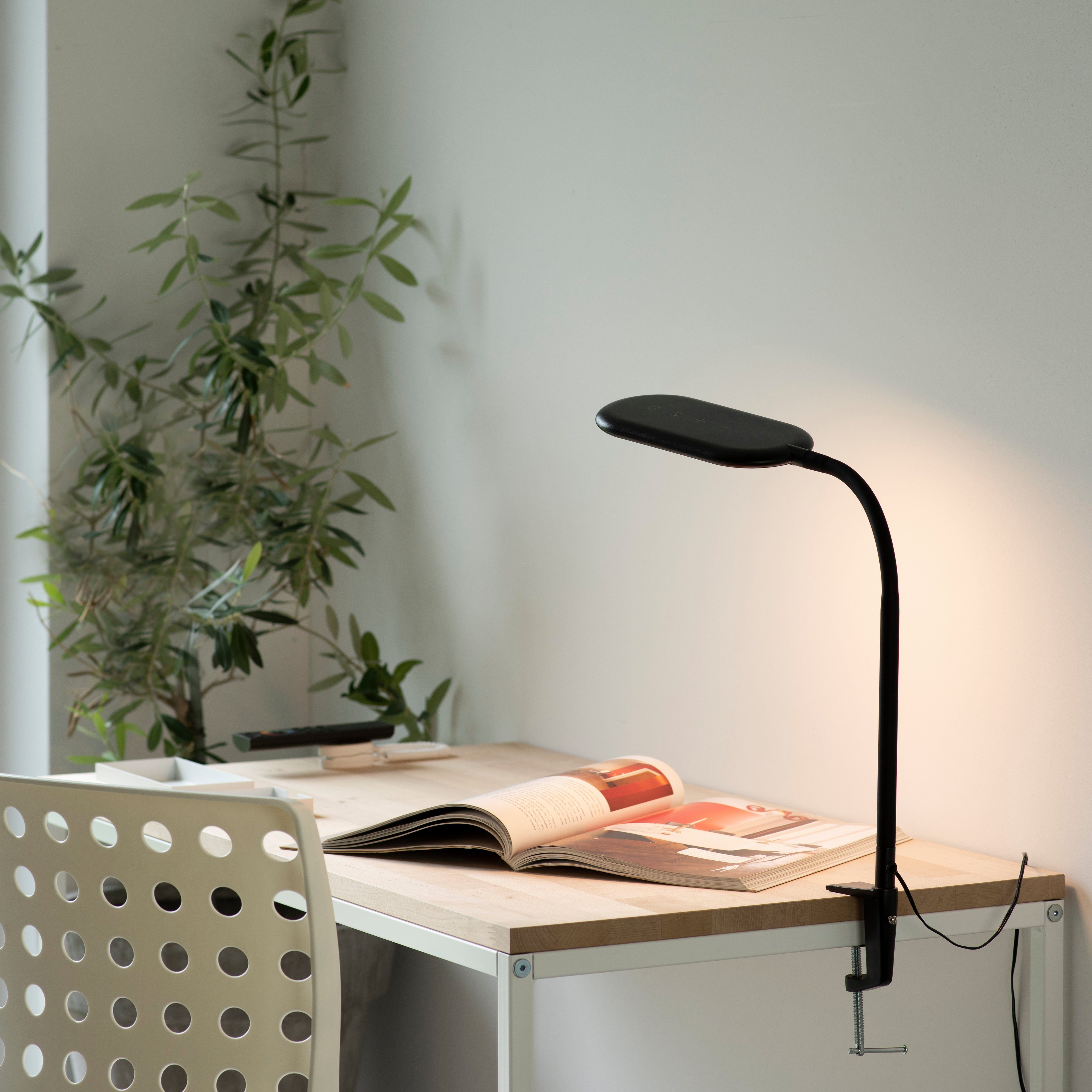 JUST LIGHT Klemmleuchte KELLY, LED fest integriert, warmweiß - kaltweiß, LED, CCT - tunable white, dimmbar über Touchdimmer