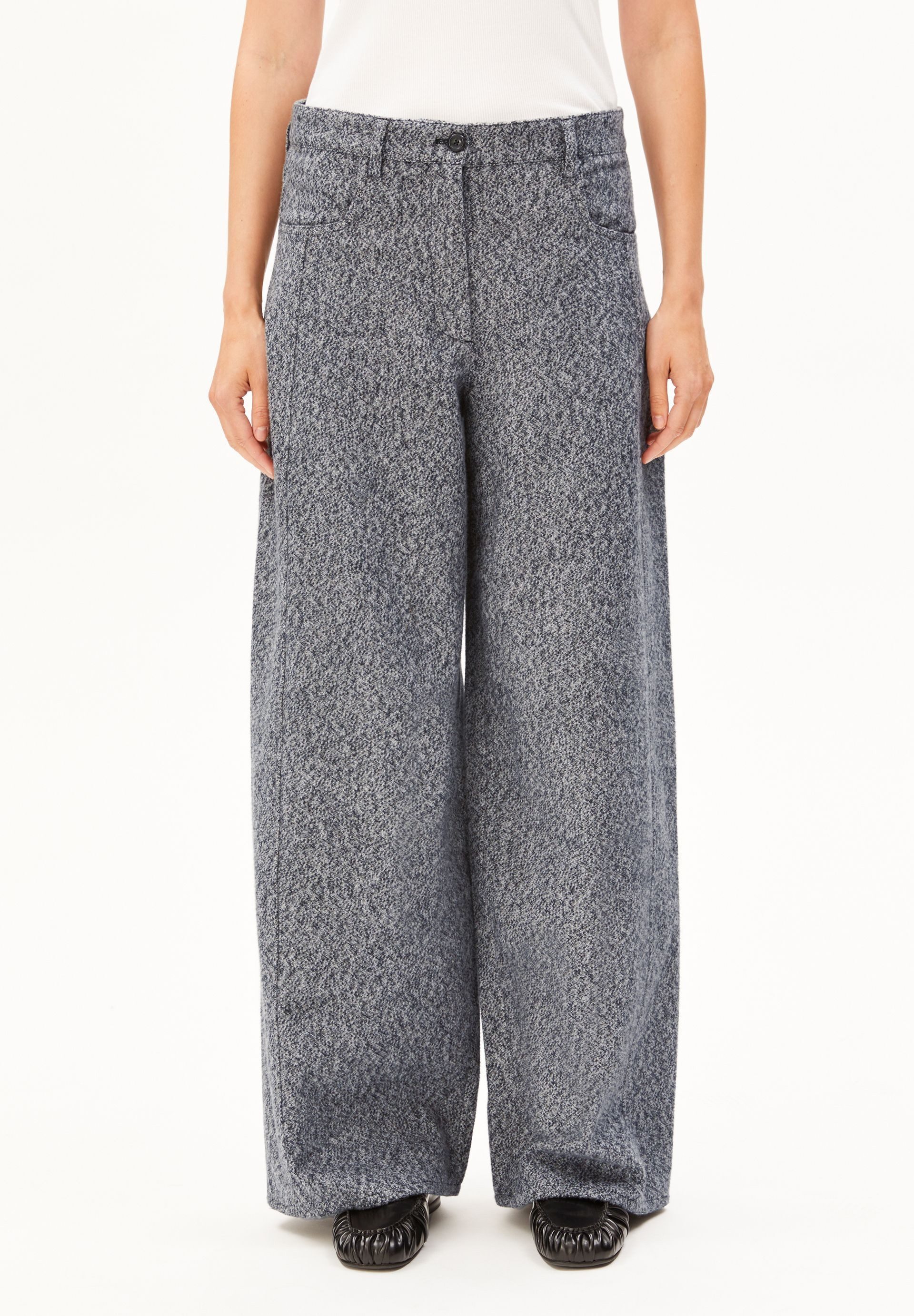 Armedangels Stoffhose TWEED BARREL Hose aus 100% Bio-Baumwolle (Mid waist, Loose Fit)