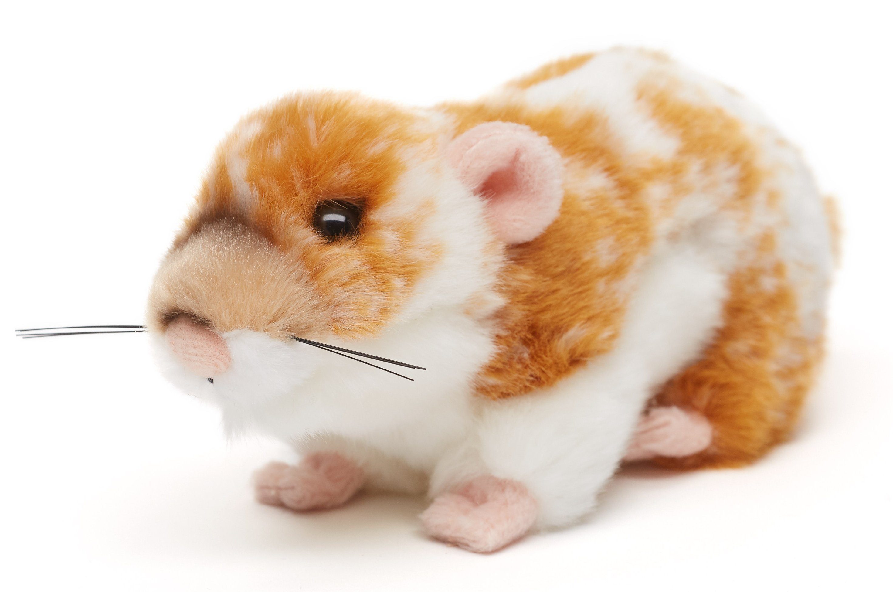 Uni-Toys Kuscheltier Plüschtier, Plüsch-Hamster Goldhamster, - cm % - - recyceltes goldbraun 100 Füllmaterial zu (Länge) 18