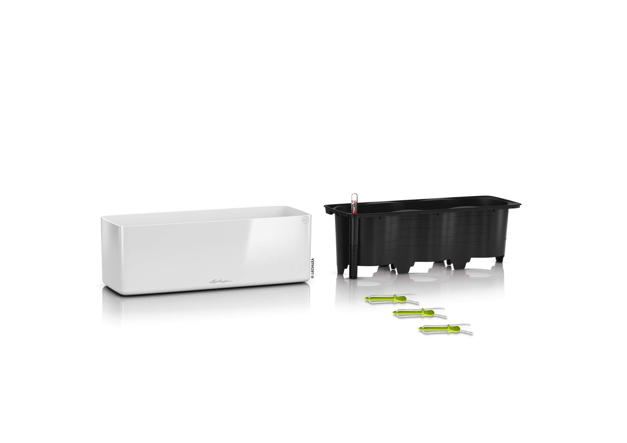 Lechuza® Balkonkasten Cube Glossy Triple Weiss günstig online kaufen