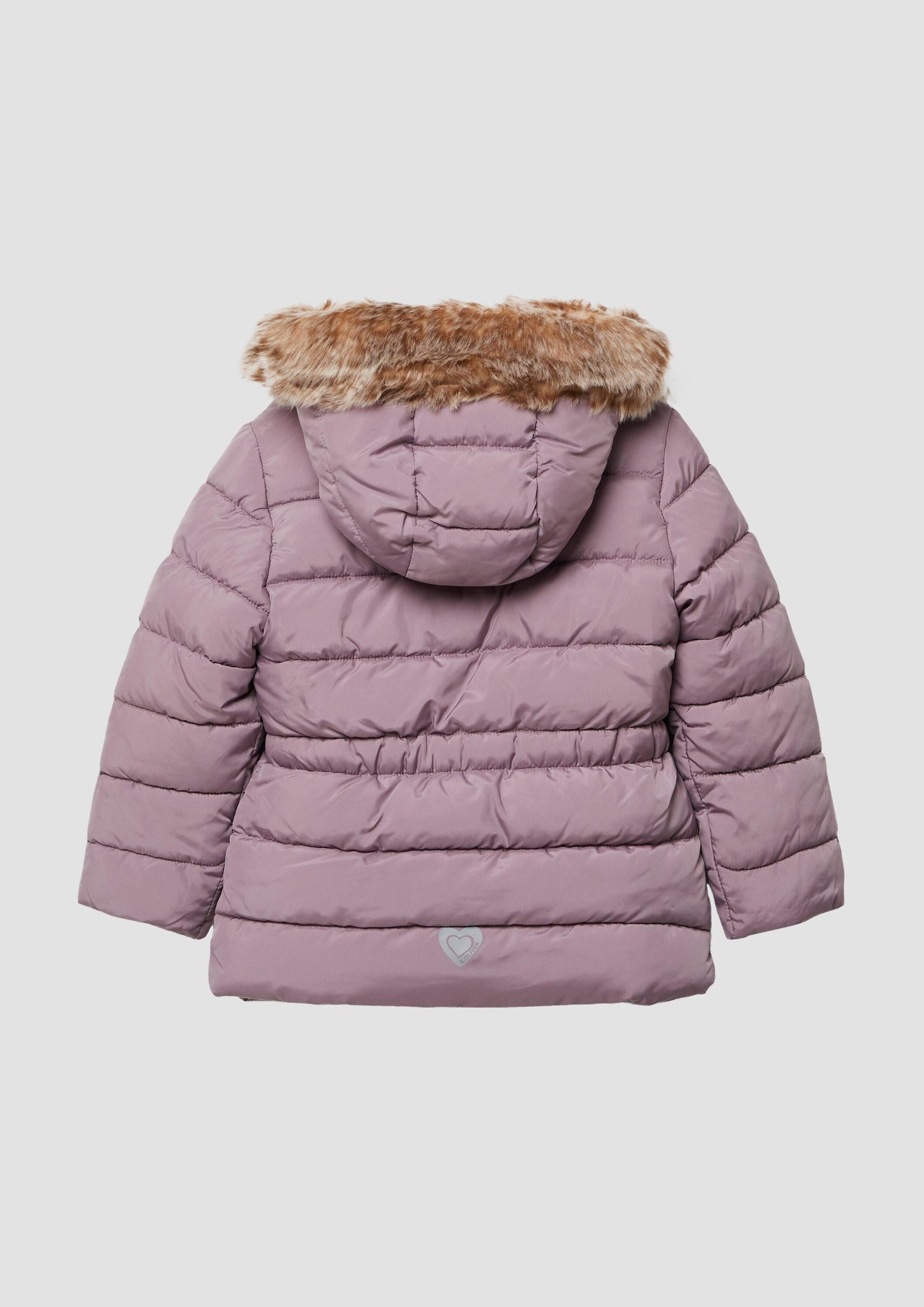 s.Oliver Winterjacke Outdoor-Jacke Steppjacke mit Kapuze und Fleece-Futter