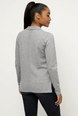 Gina Laura Strickpullover Poloshirt Feinstrick Polokragen Langarm