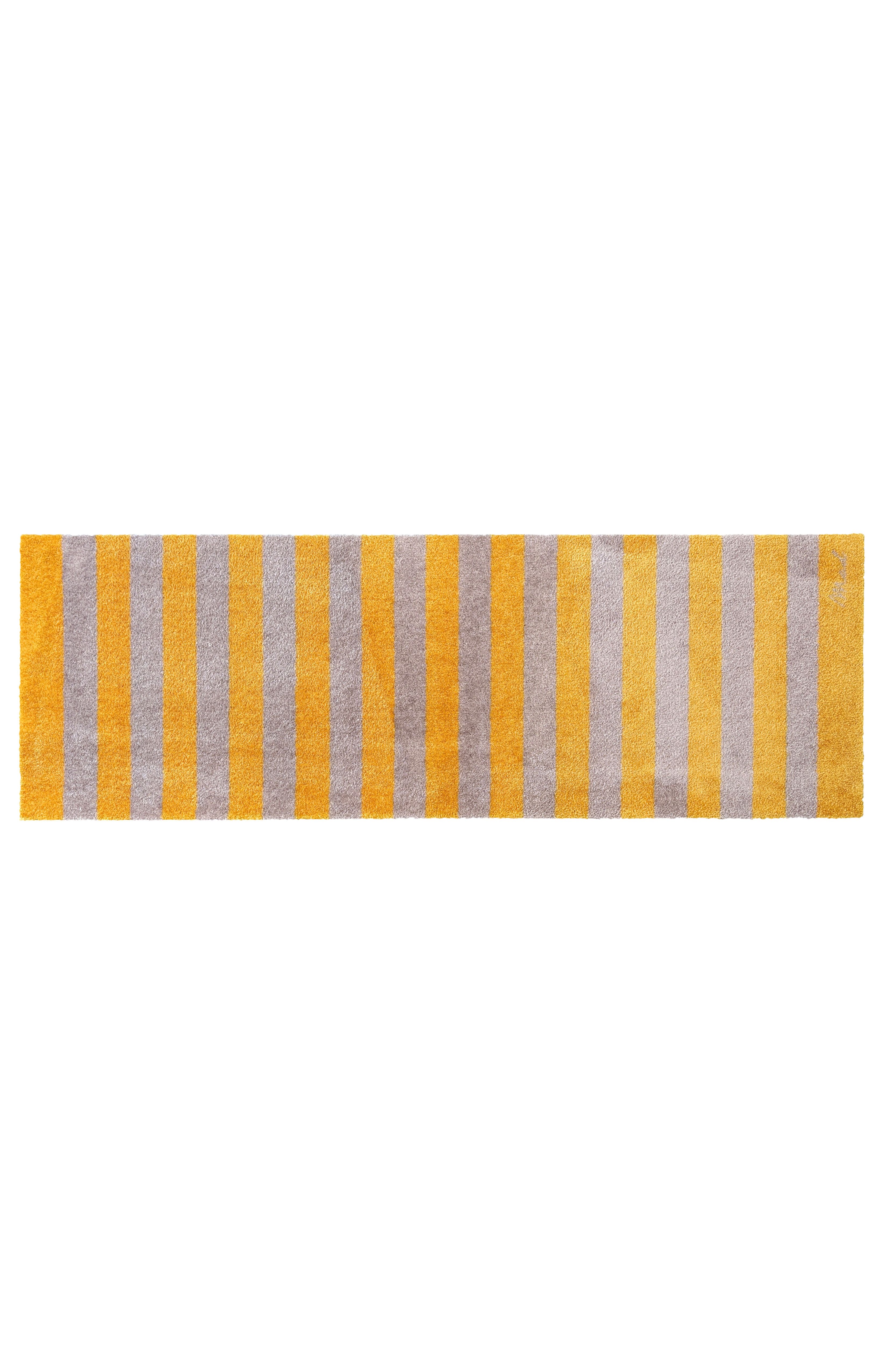 Mad about Mats Fußmatte Indoor Hello gestreift Print rutschfest, gelb grün günstig online kaufen