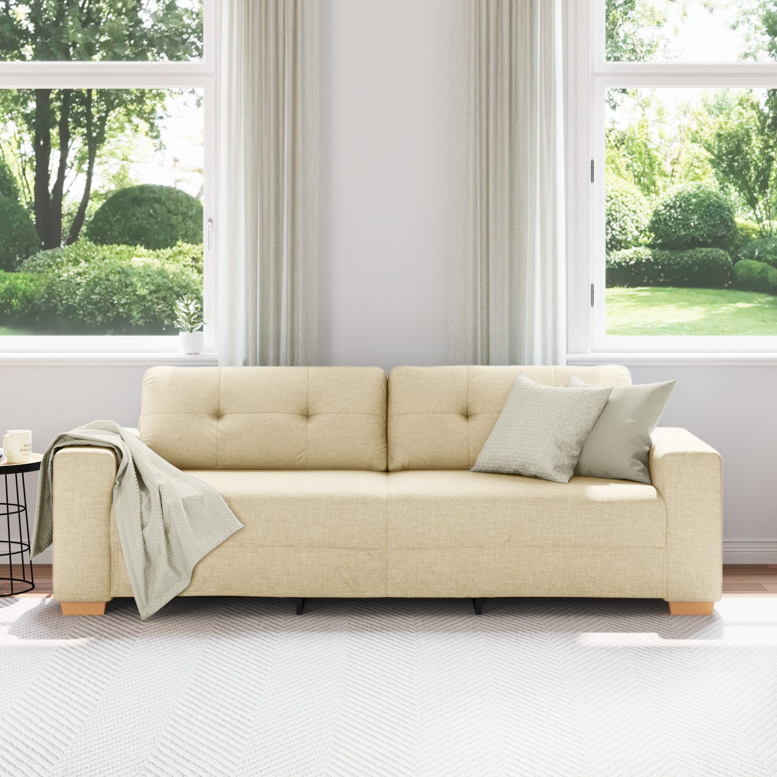 vidaXL Sofa Sofa 3-Sitzer Creme 180 günstig online kaufen