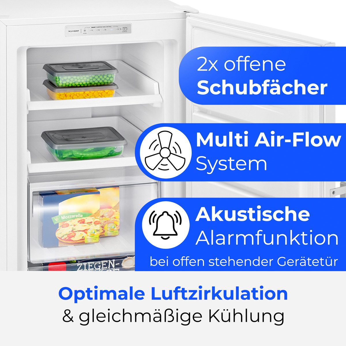 BOMANN Gefrierschrank GS 7366, 170.5 cm hoch, 54 cm breit, Gefrierschrank Nofrost, Energieklasse D, 171cm