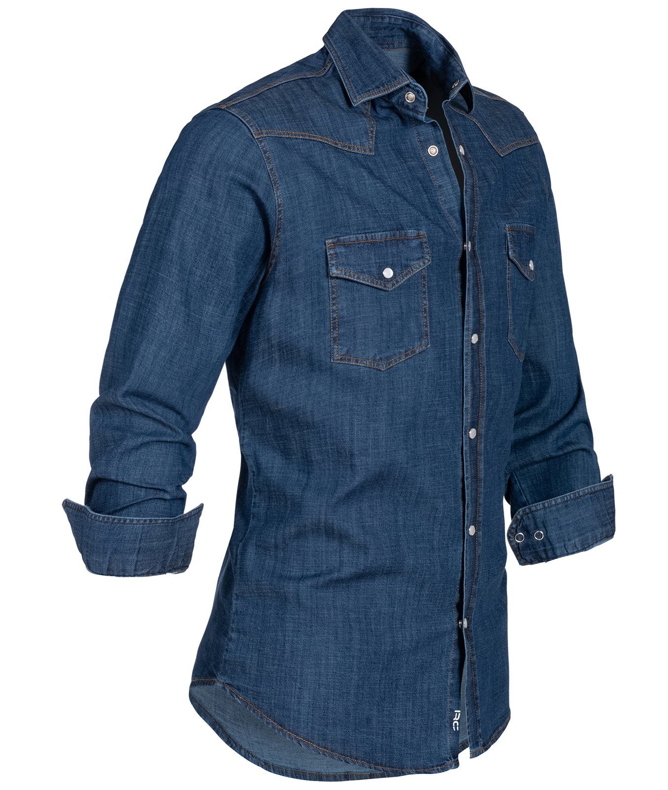 Rock Creek Jeanshemd Herren Jeanshemd Dunkelblau H-199