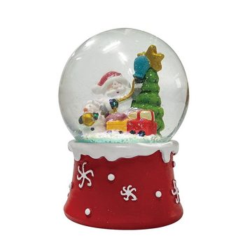BURI Dekofigur Schneekugel LED Weihnachten Glas Christmas Schmuck Advent