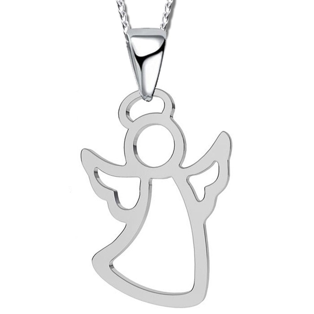 Kette mit Anhänger Kinder Mädchen Damen 925 Silber Schutzengel Engel Kette