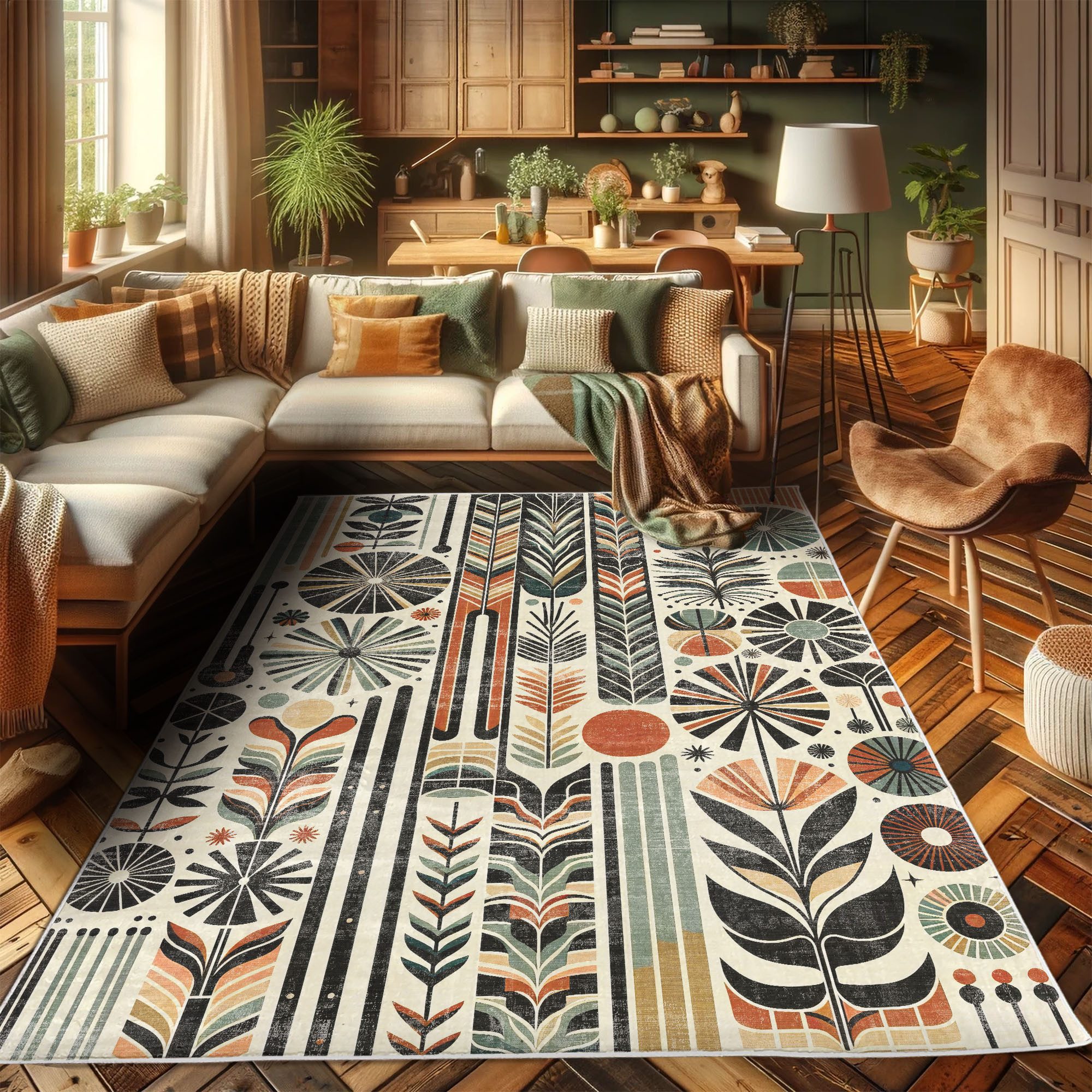 Abakuhaus Teppich Dekorativer Teppich für Wohnzimmer günstig online kaufen