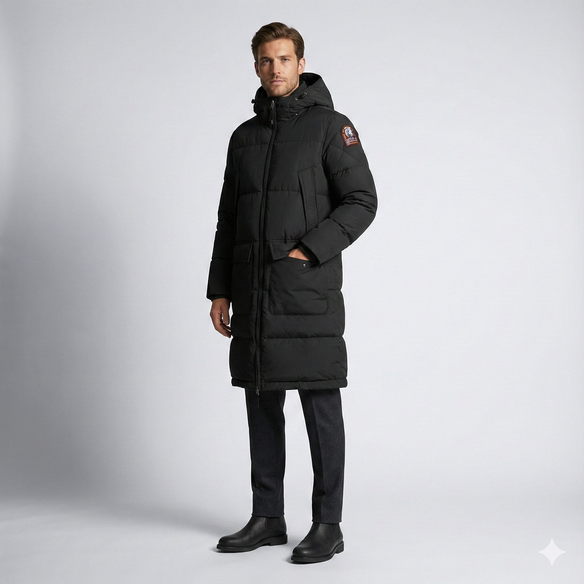 Parajumpers Daunenmantel PJS LONG BEAR - DAUNEN PARKA MIT KAPUZE für Herren Black Schwarz – Bild 5 von 5