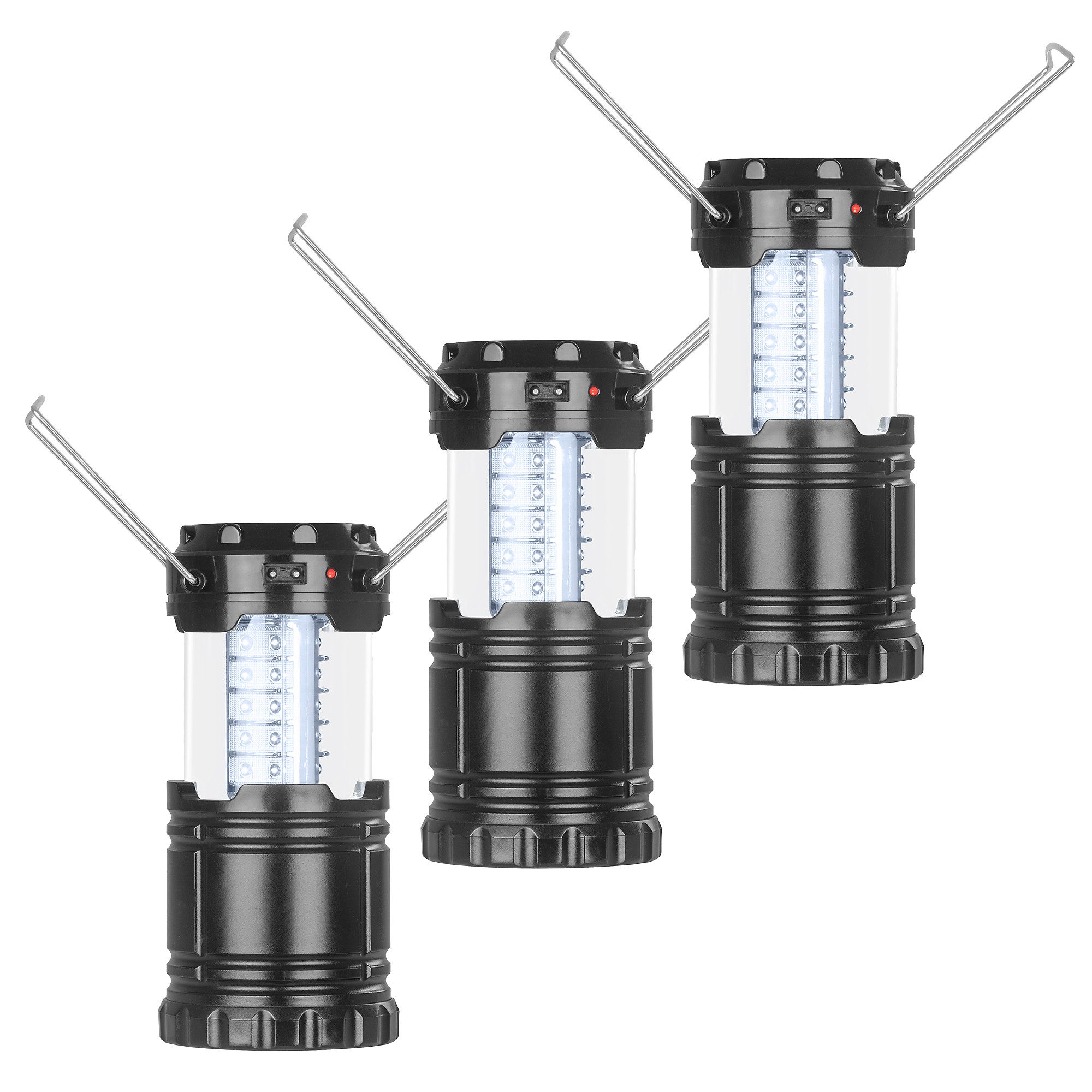 Taffstyle LED Gartenleuchte 3er Set Solar LED Campingleuchte Gartenlaterne günstig online kaufen