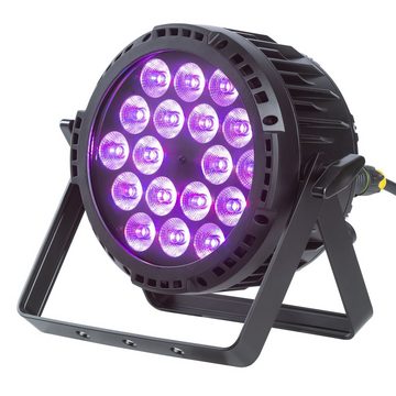 lightmaXX LED Scheinwerfer, LED PAR Scheinwerfer, RGBWA-UV LEDs, IP65 Wetterfest, DMX Steuerbar