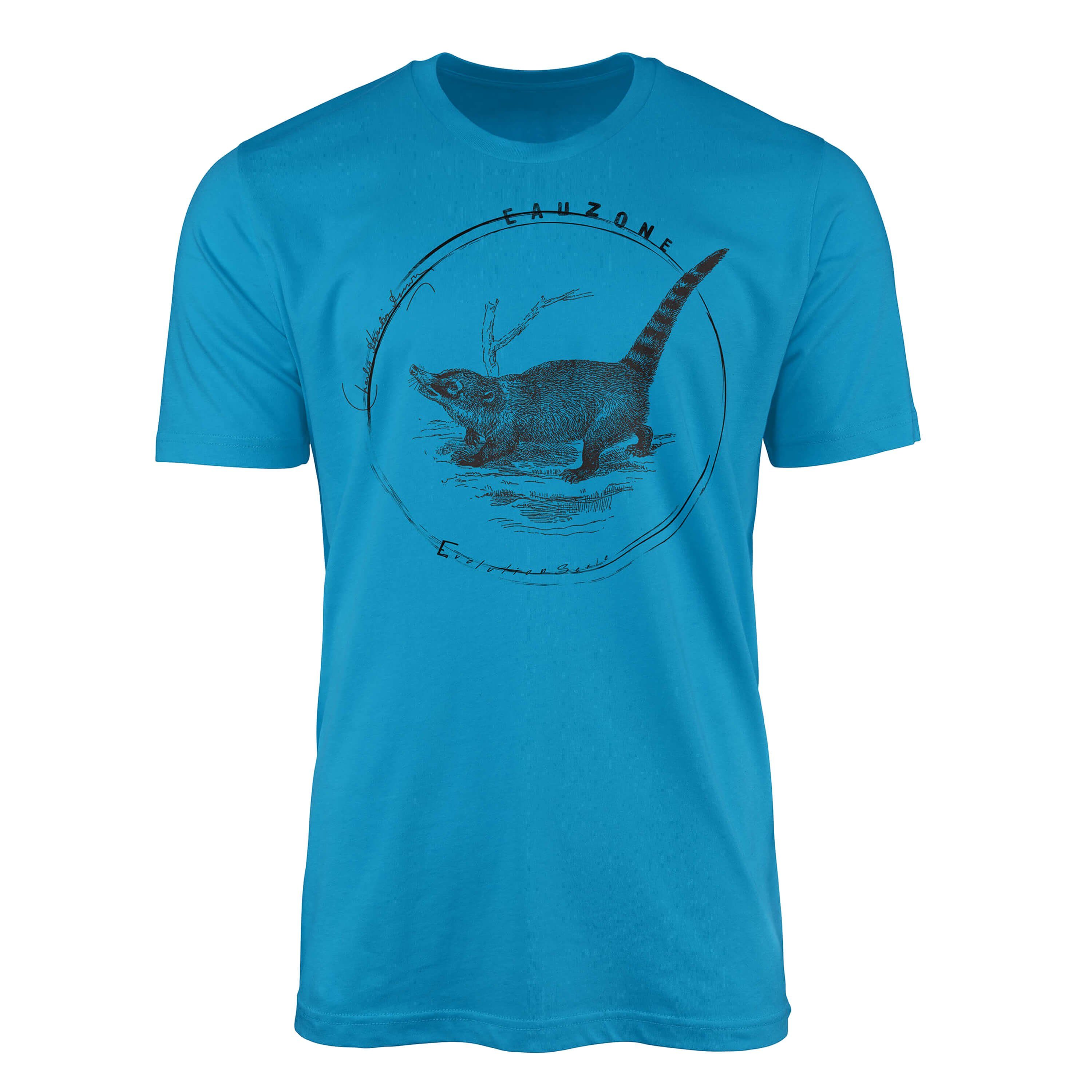 Atoll Art Nasenbär Sinus Herren T-Shirt T-Shirt Evolution