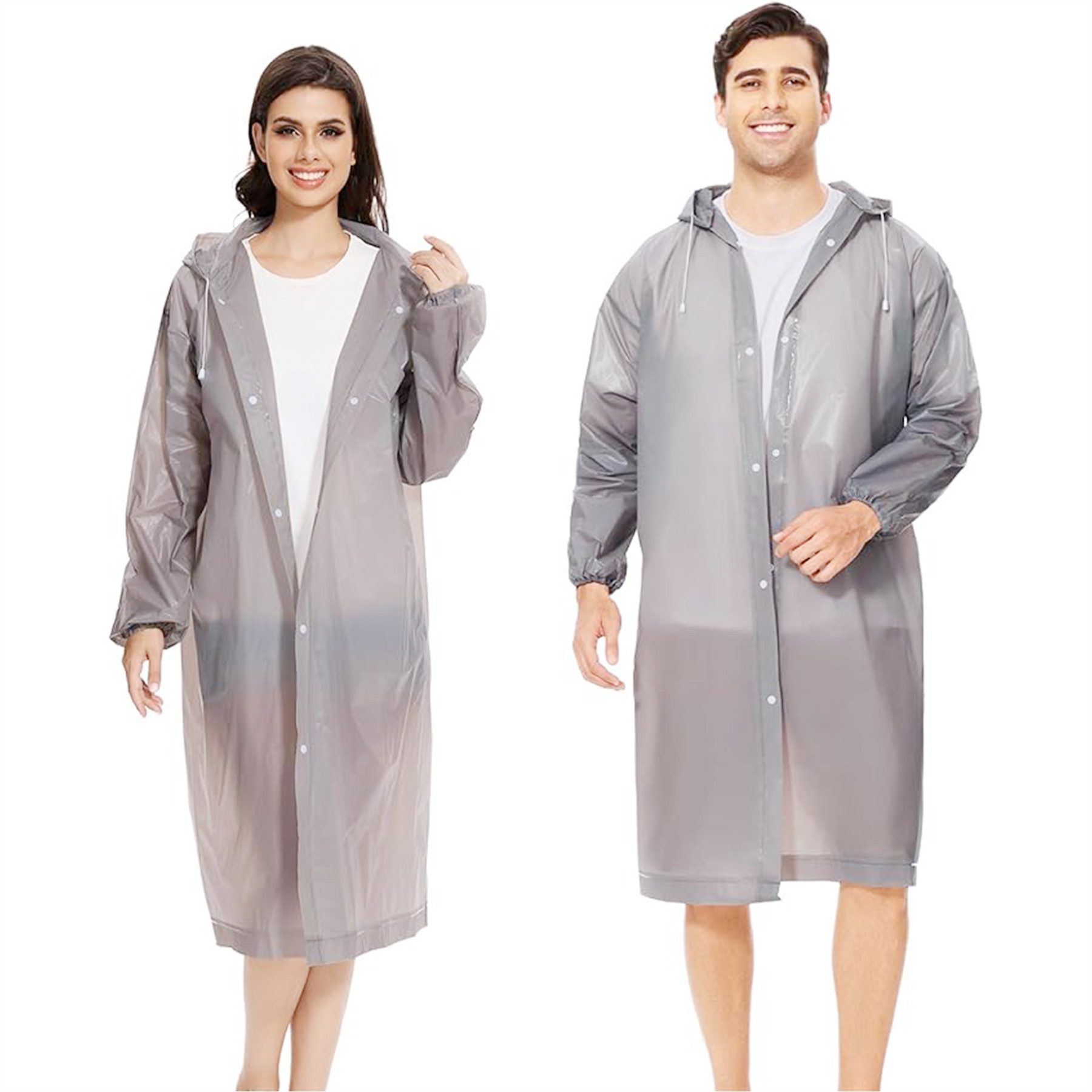 Mutig Regenjacke Regenponcho,2 Stück Unisex Wiederverwendbar, Tragbarer Regenmantel (PEVA Wasserdicht Regencape Atmungsaktiv Regenjacke regencape, Reisen, Wandern, Radfahren, Camping, für Outdoor-Aktivitäten,wie Bergsteigen,Wandern, Picknick,Angeln)