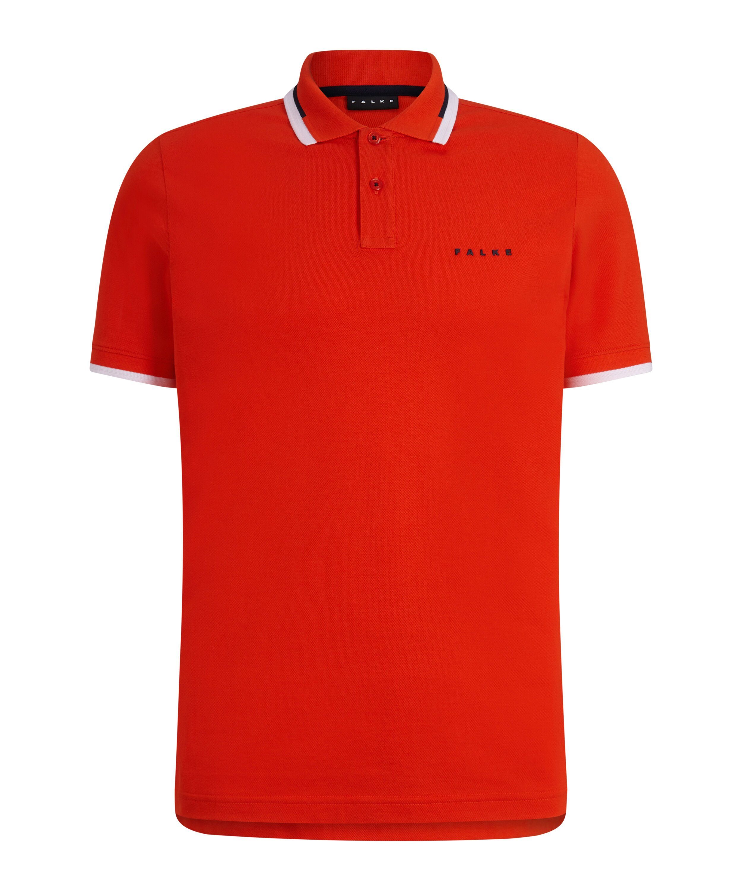 orange Pima-Baumwolle hochwertiger Poloshirt (8314) safety FALKE aus