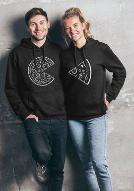 Couples Shop Kapuzenpullover Pizza Partner Look Hoodie Pullover (1-tlg) mit trendigem Fun Print