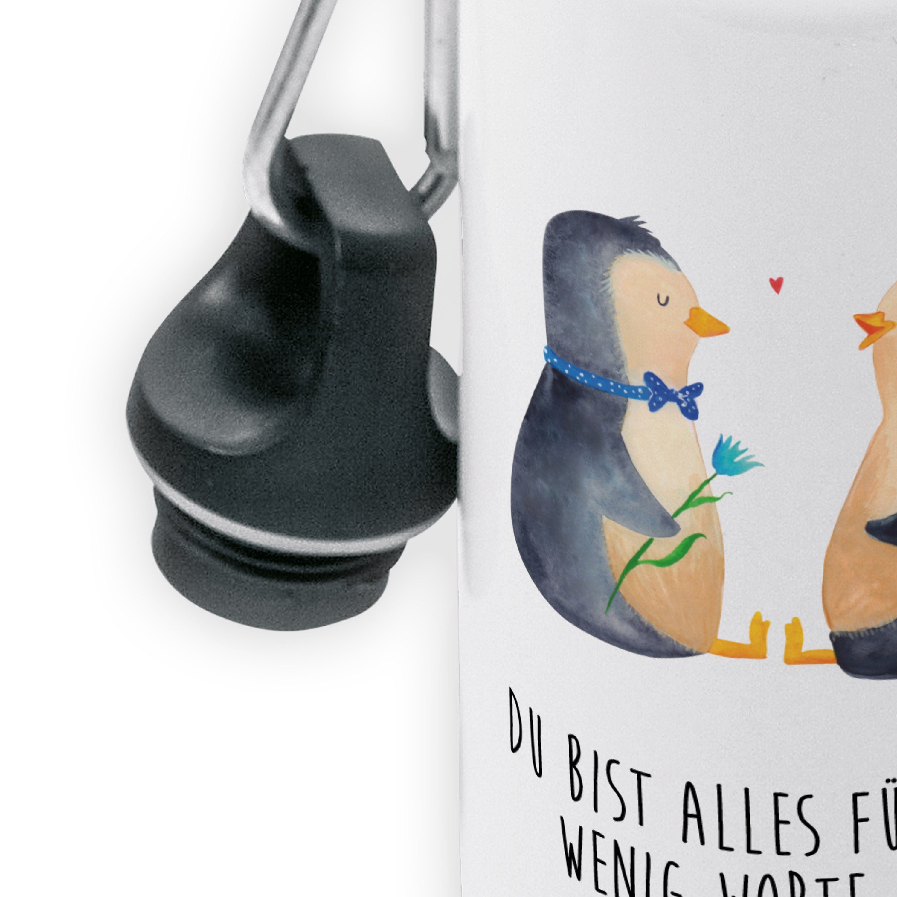 & - Trink Weiß Mrs. Geschenk, Kindergarten Kinder Mr. Trinkflasche Pärchen Flasche, - Panda Pinguin