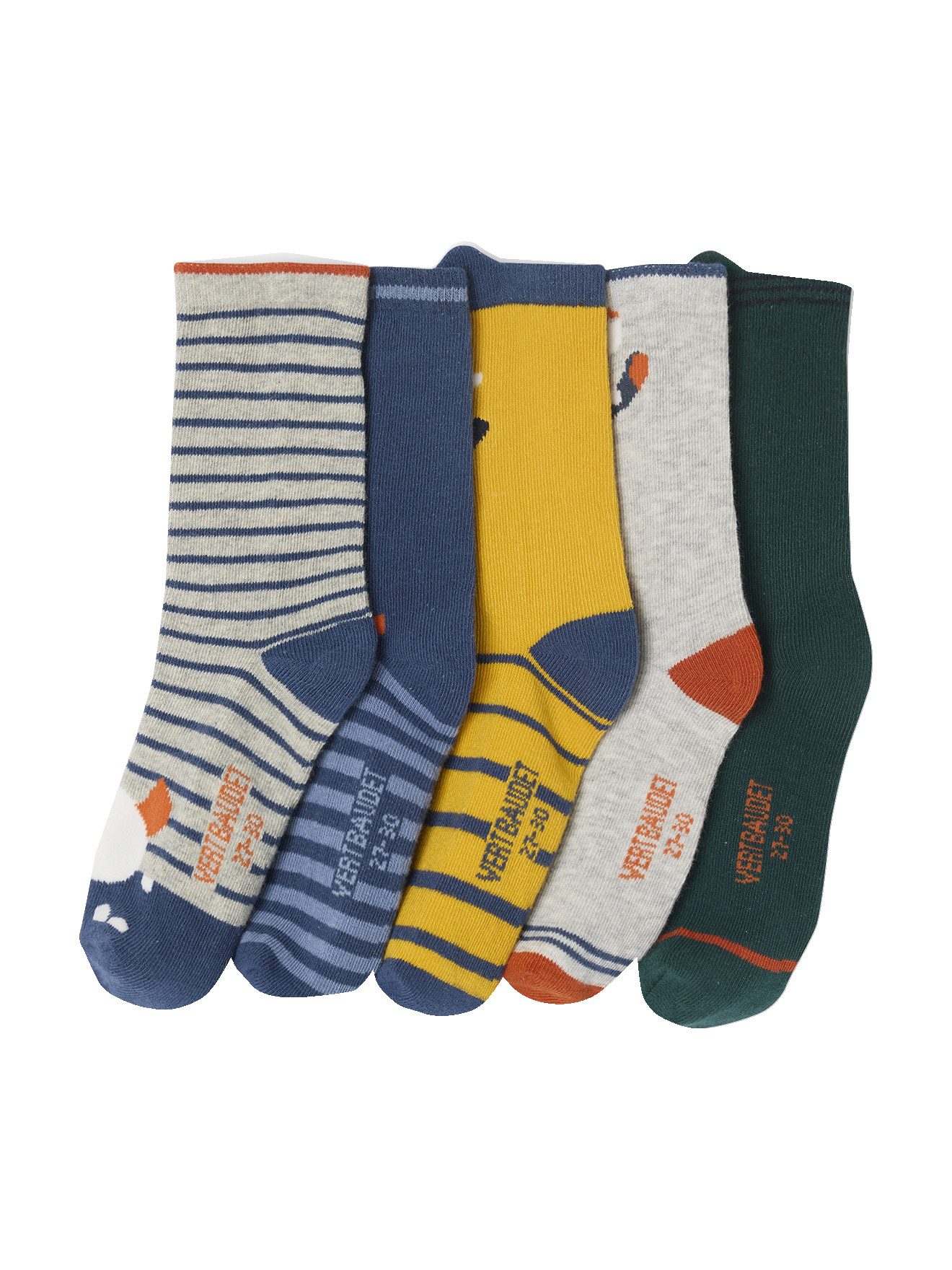 vertbaudet Socken Jungen Socken mit Monstern 5er-Pack