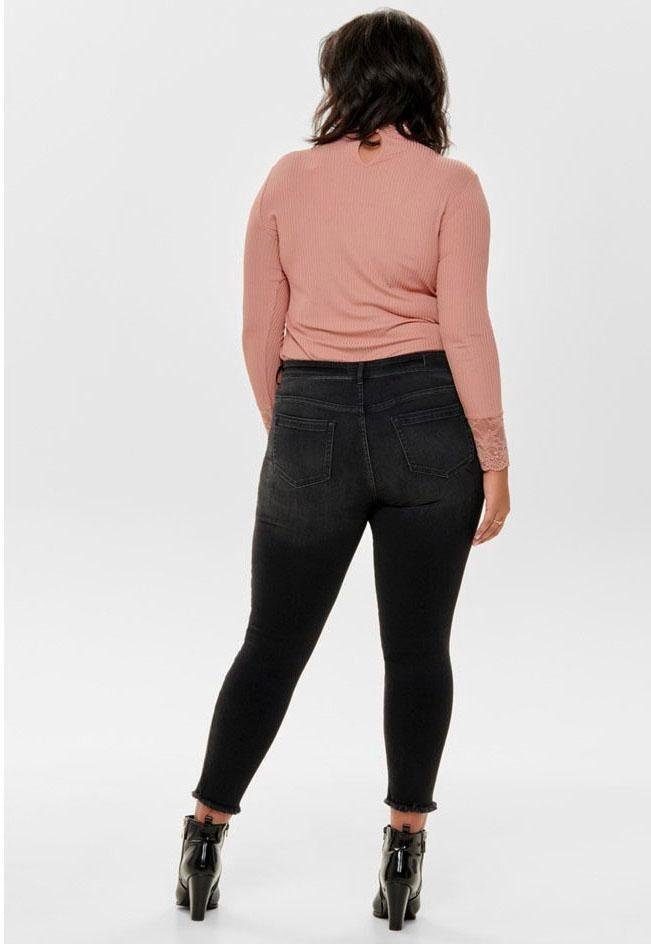 ONLY CARMAKOMA Skinny-fit-Jeans "CARWILLY REG SK ANK JNS", in washed-out Op günstig online kaufen
