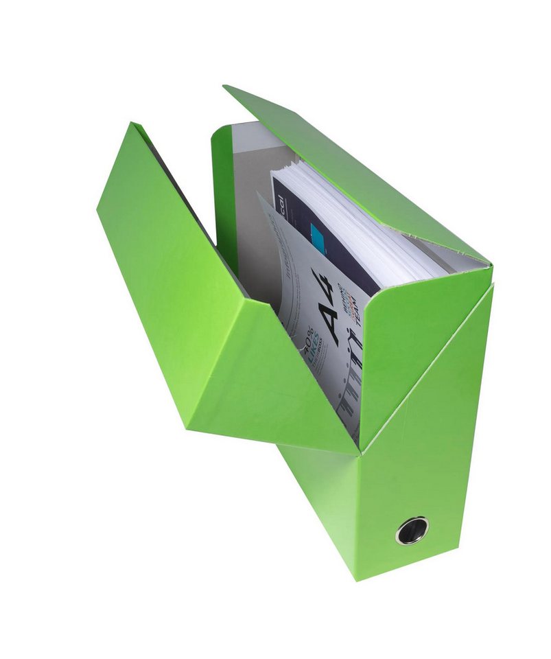 Thumbnail - EXACOMPTA Archivcontainer 5x Transferbox Karton, Rücken 90mm, 25,5x34x9 cm A4, Anisgrün, 89923E, Boxen Archivbox